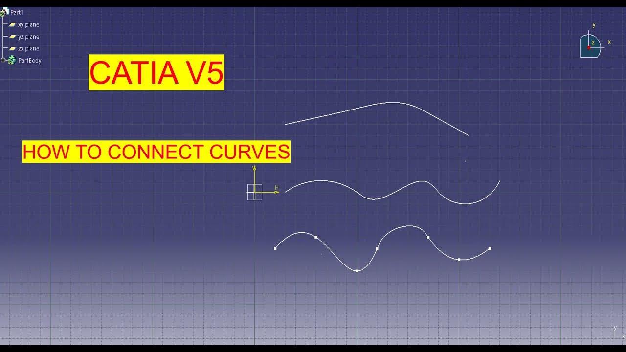 CATIA V5 CONNECT CURVES YouTube