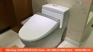 TDM.VN | Review bồn cầu điện tử Caesar CD1356 TAF200H nắp rửa điện tử tự động