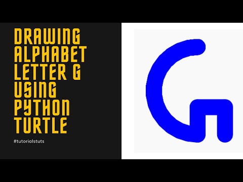 Drawing Alphabet Letter G USING Python Turtle | Tutorials Tuts