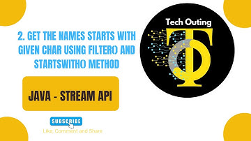 Java Stream ApI - filter() and startswith() method.