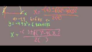 Quadratic Formula and Projectile Motion