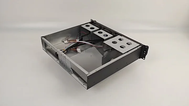 RackChoice 2U Micro ATX Compact Rackmount 2 x 5.25 Chassis Support ATX PS2 PSU with 120mm Fan on top