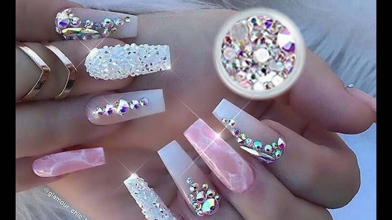 5. Swarovski Crystal French Tip Nail Art - wide 11