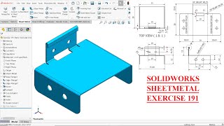 SolidWorks Sheet metal Exercise 191 Hem, Fold and Unfold