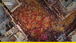 The Colourful Rituals of Holi in Nandgaon | India From Above | National Geographic