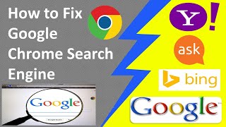 How to Fix Google Chrome Search Engine| Google| Bing| yahoo| ask screenshot 2