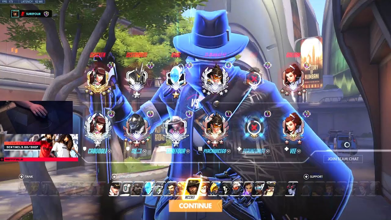 Surefour Insane McCree gameplay! [ Overwatch Season 27 Top 500 ]