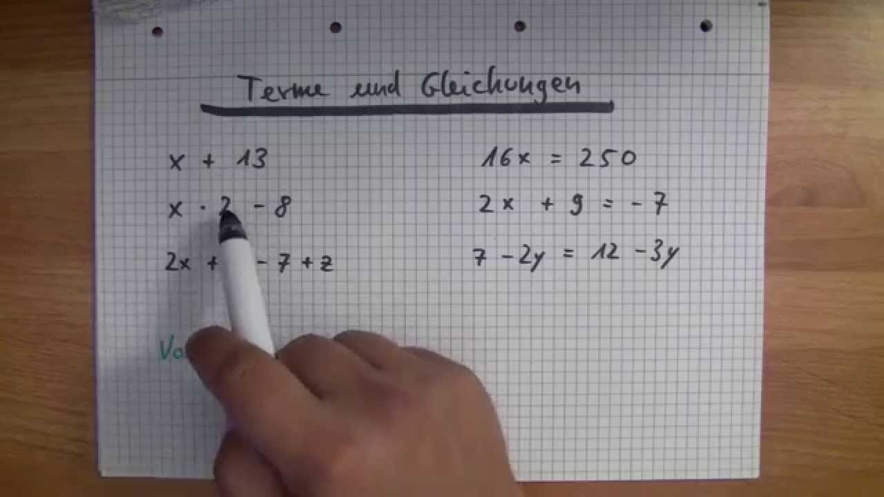 Mathe Gleichung/Term? | Terme, lineare Gleichungen – AJHHAR