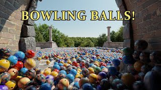 Bowling Balls On Old Stair, Blender Animation, Physics Simulation, Gardener Addon, Neat Video