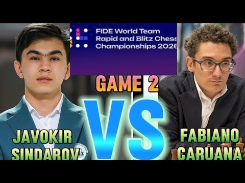 Javokir sindarov vs Fabiano Caruana in the FIDE WORLD TEAM BLITZ CHAMPIONSHIP 2026