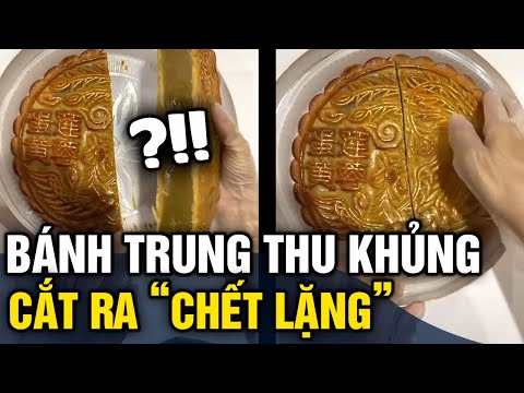 Video Cắt chiếc bánh trung thu 'SIÊU TO KHỔNG LỒ', cô gái... - youtube