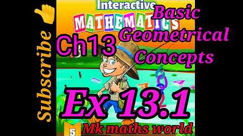 Class 5th Maths ICSE BOARD Ch13 Basic Geometrical Concepts (Ex 13.1) very easily explained