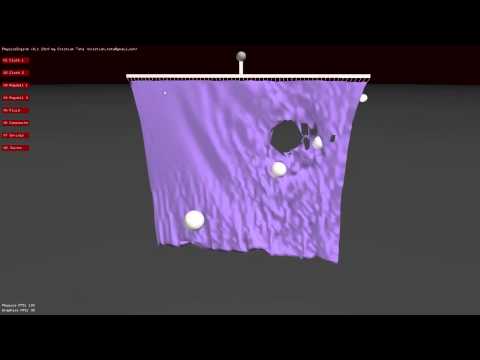 Cloth - Physics Engine in C++ Demo (2010)