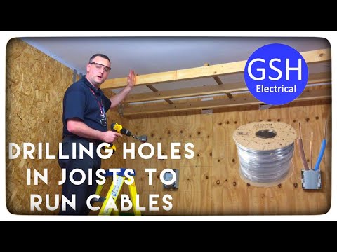 Drilling Holes In Joists To Run Cables Wires Through