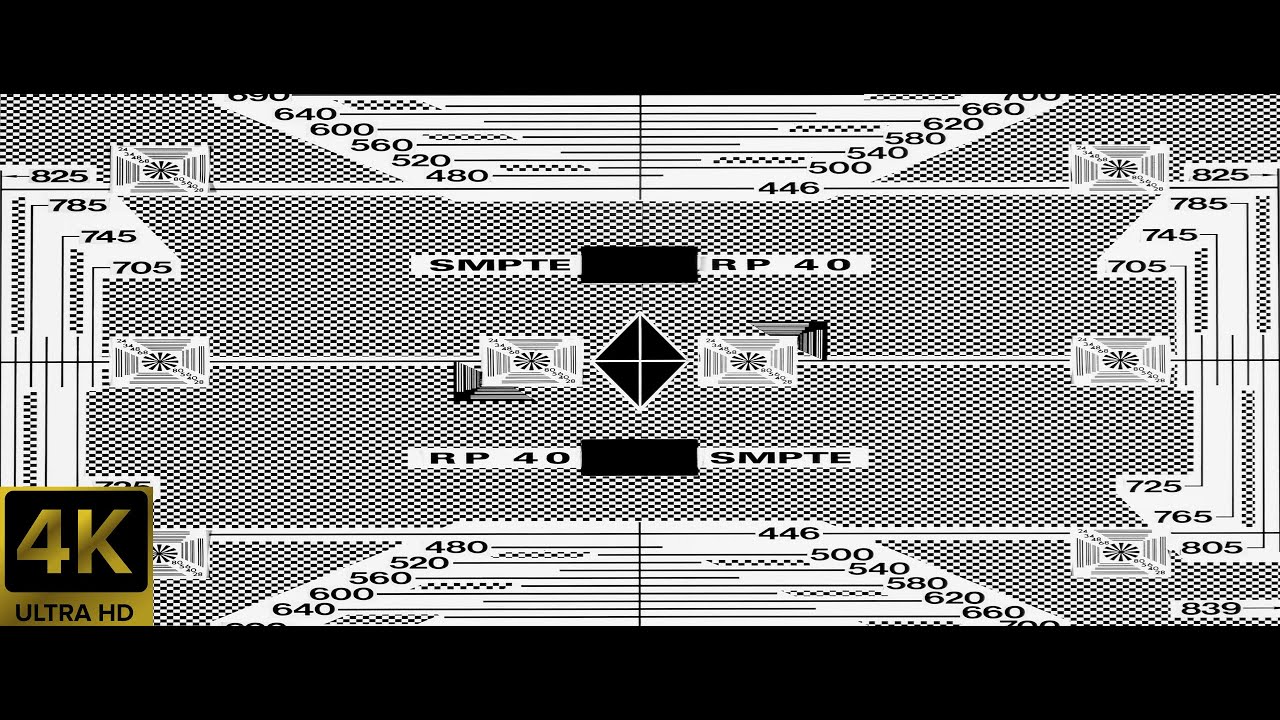 SMPTE RP40 Test Film Anamorphic [4K] [FTD-1066] - YouTube