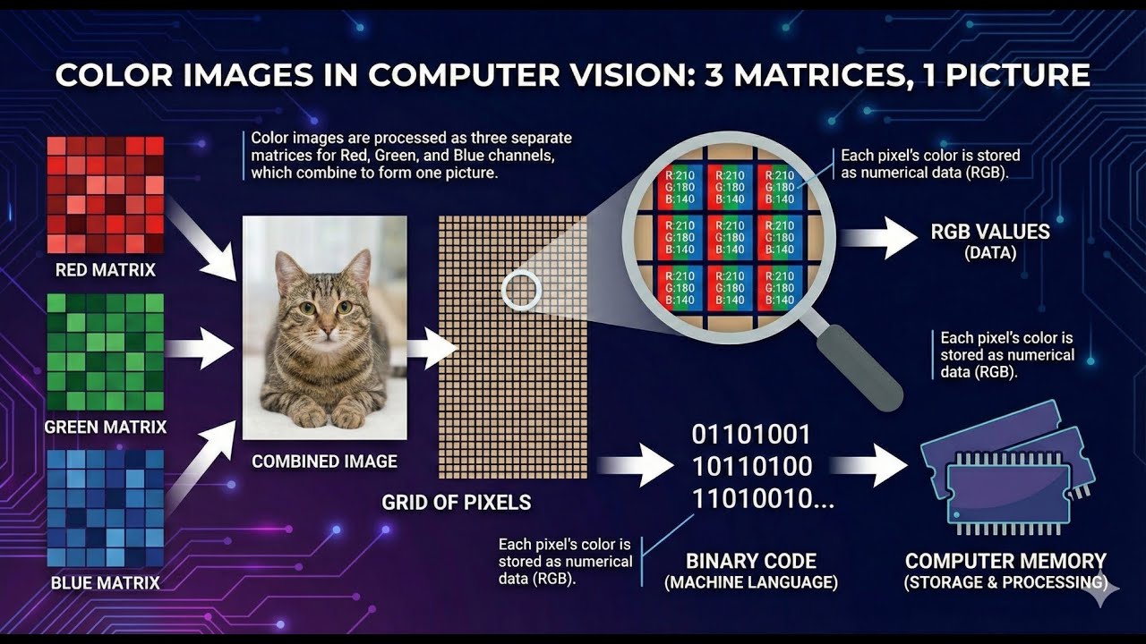Color Image Processing Using Matrix Color Images in Computer Vision: 3 Matrices, 1 Picture - YouTube