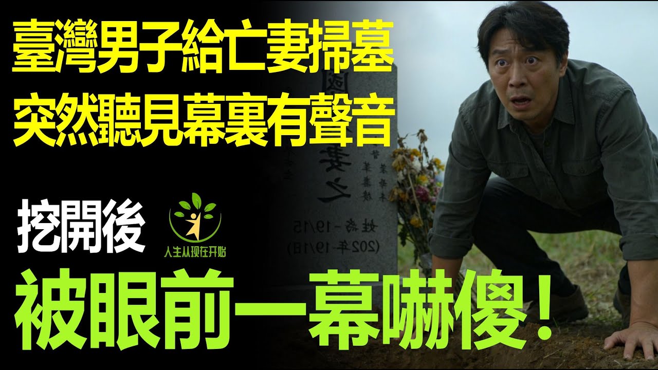 臺灣男子給去世12年亡妻掃墓，突然聽見幕裏有聲音，挖開後被眼前一幕嚇傻