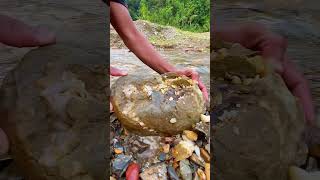 thick white veins, a sign of large gold grains inside #treasure #Gold #goldhunter