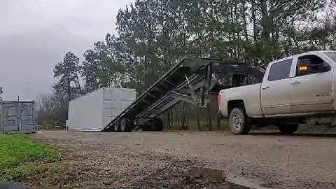 How We Move a Shipping Container (with a Tilt Trailer)