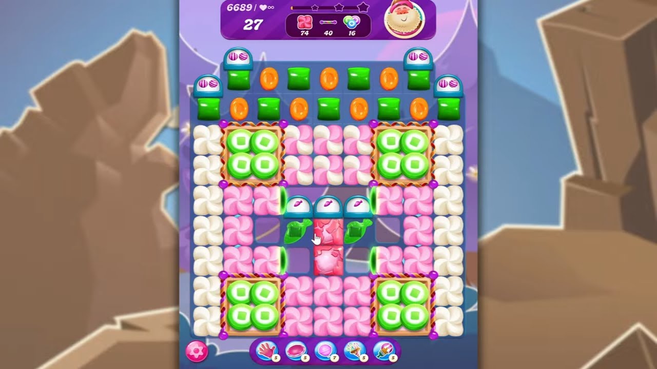 Candy Crush Saga LEVEL 6689 NO BOOSTERS (new version)🐟☑️ - YouTube