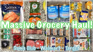 *New* Massive Two Week Grocery Haul🛒\/Sams Club, Walmart, and Target \/ March 2024 \/ Family of 4