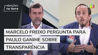 Marcelo Freixo (PSB) pergunta para Paulo Ganime (Novo) sobre transparência