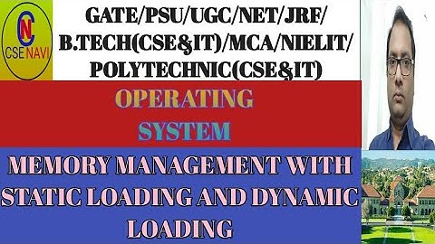 STATIC LOADING VS DYNAMIC LOADING IN OPERATING SYSTEM / STATIC LOADING AND DYNAMIC LOADING IN OS