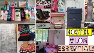 Hostel vlog and essentials to buy