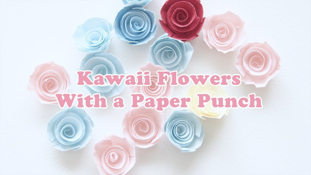 100均クラフトパンチで作る立体的なバラの花 Paper Roses With A Paper Punch Youtube