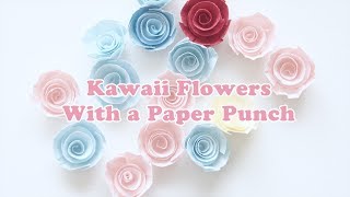 100均クラフトパンチで作る立体的なバラの花 - Paper Roses with a Paper Punch