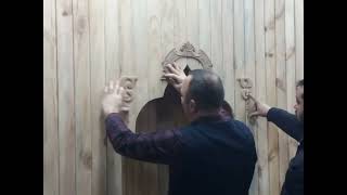 Ahşap Mihrap Yapımı Wooden Altar Constructionبناء مذبح خشبي