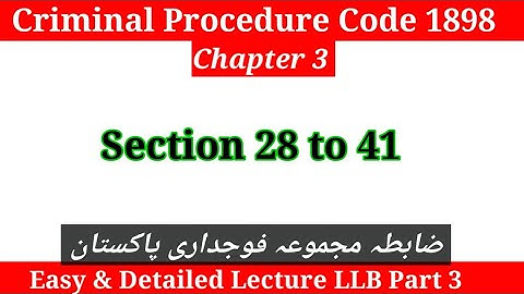 CrPC Chapter 3, Section 28 to 41 Power of Courts | Criminal Procedure Code 1898