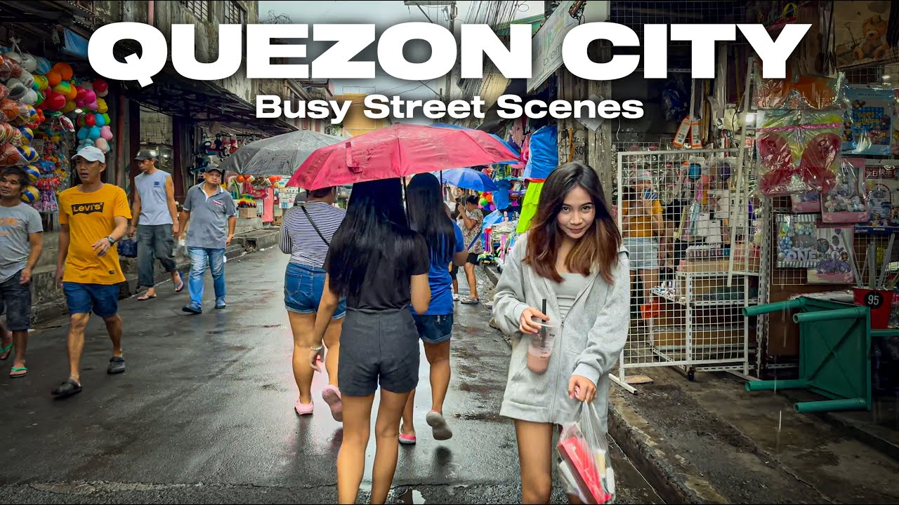 Walking Busy Streets in Quezon City Philippines [4K]