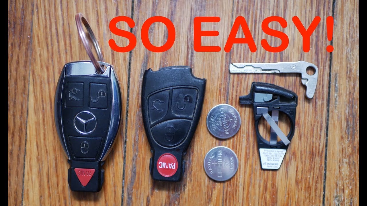 Easy Mercedes Benz Key Fob Battery Replacement (No Tools) - YouTube