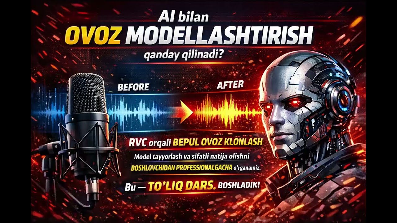 Ovoz modellashtirish (RVC)” 1-dars