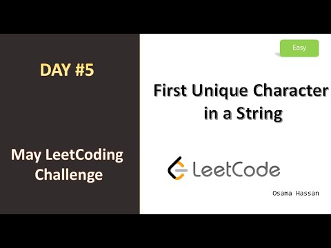 Leetcode Day 5 - First Unique Character in a String [ Arabic ]