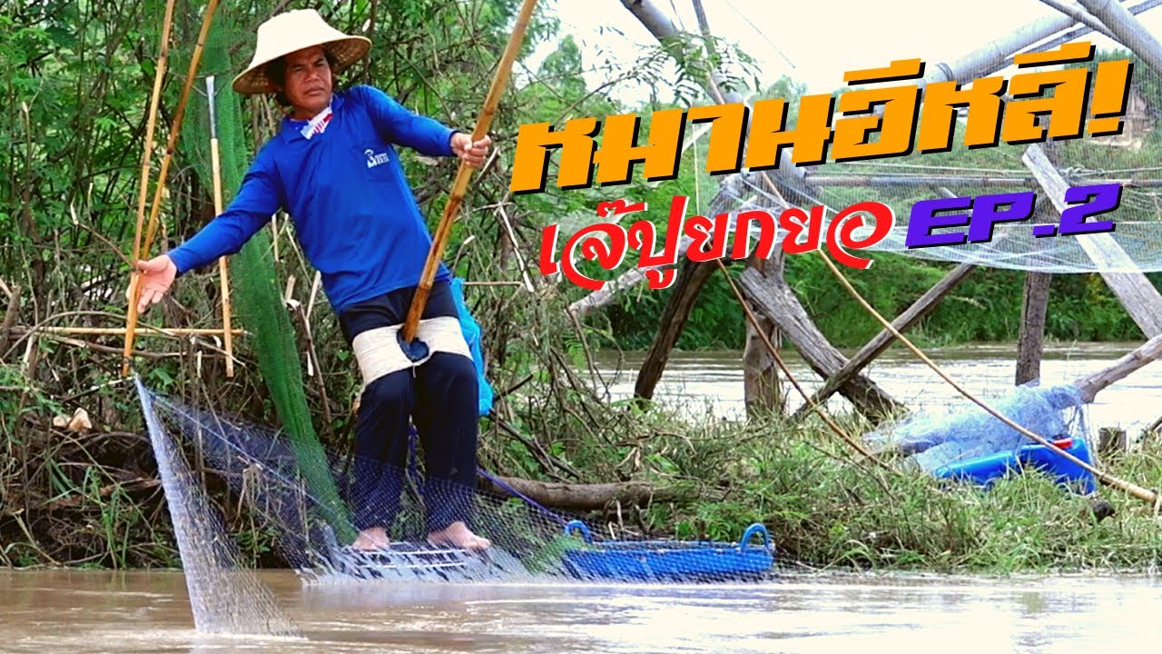 เจ๊ปูหมานอีกแล้ว ยกยอห้วยกุดยาวฤดูน้ำแดง EP.2 Catch fish with startles and nets.