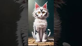 Un chat Angora turc - Vu par une IA - Intelligence Artificielle
