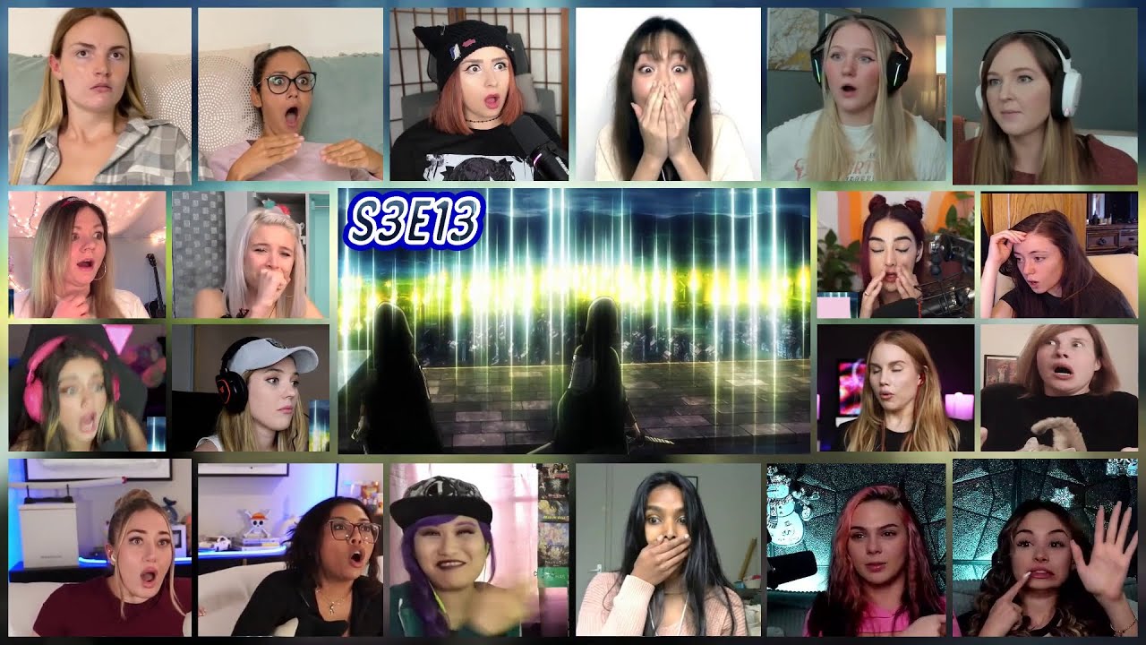 Attack on Titan Season 3 Episode 13 Girls Reaction Mashup |  進撃の巨人