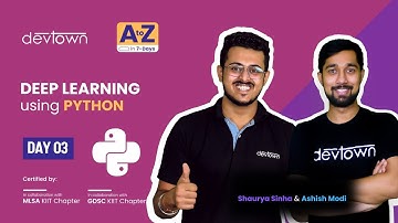 [LIVE] DAY 03 | Deep learning using PYTHON | COMPLETE in 7 - Days