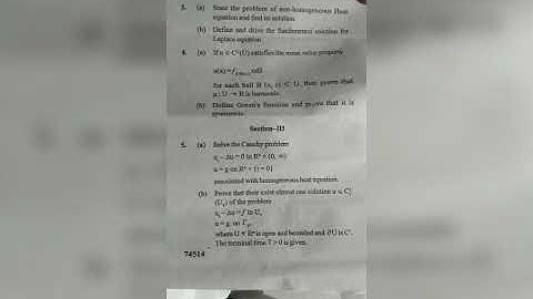 Partial Differential Equations (PDE) May 2019 MDU Rohtak Latest Questions paper