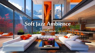 Soft Jazz Ambience 🌤️ Summer Jazz Music & Fireplace Sounds in Apartment | Jazz Instrumental Music