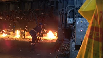 continuous casting nozzle placing