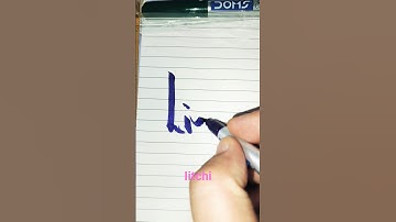 How to write Litchi in cursive#Calligraphy for beginners#shorts#Cursive handwriting teacher