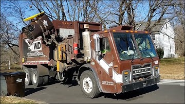 Whitetail Disposal Mack LEU Labrie Automizer side loader garbage trucks