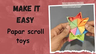 how to make a paper scroll toy | dIY toy | craft ideas  | origami paper toy