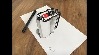 Beşi̇ktaş Vodafone Arena 3D Logo Çi̇zi̇mi̇ 2019