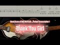 Score  tab  thank you girl  the beatles  guitar bass drums harmonica