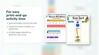 Measure And Compare Workshop | Measurement Worksheets | Printable PDF | Etsy | 09