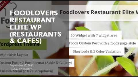 Restaurants and Cafes Wordpress Themes Designs